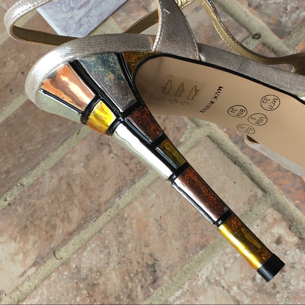 Top Heels Co Crystal Silver Sandals - Picture 4 of 6